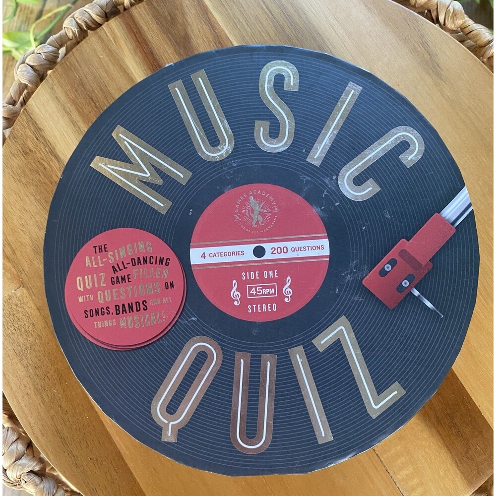 Music Quiz Game Open Box but Factory Sealed Cards Inside 200 Music Questions